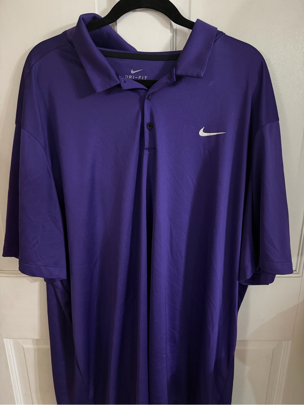 Nike Men’s Purple Dri-FIT Polo with White Swoosh
